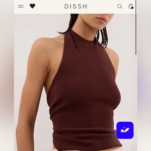 DISSH Sol cinnamon scarf Halter top Ribbed